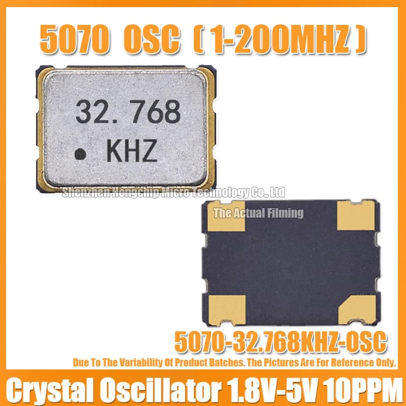 (5PCS) 5070 32.768K 32.768KHZ Active Crystal Oscillator SMD-4 OSC 5.0*7.0mm Crystal Oscillator Clock Oscillators 1.8V 3.3V 5V