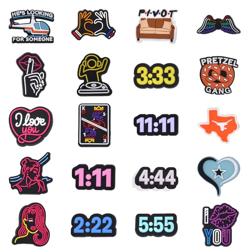 Disco Punk Shoe Charms for Crocs Accessories Women Clogs Pins Men Badge Kids Jeans Boy Girl Decorations Buckle Shoes Accessories