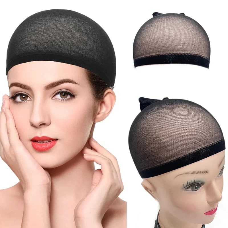 6pcs High Elastic Stocking Wig Caps Non-Slip Stretchy Nylon Hair Net Cap for Breathable Close End Wig Caps for Wig and Hair Care