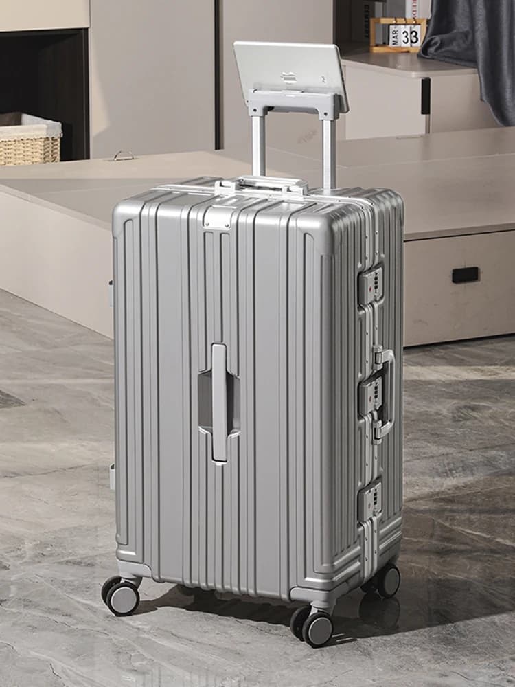 Multifunctional Carrier-26 inch Can Sit on Suitcase Thickened ABS+PC Trolley Case Travel Luggage Aluminum Frame