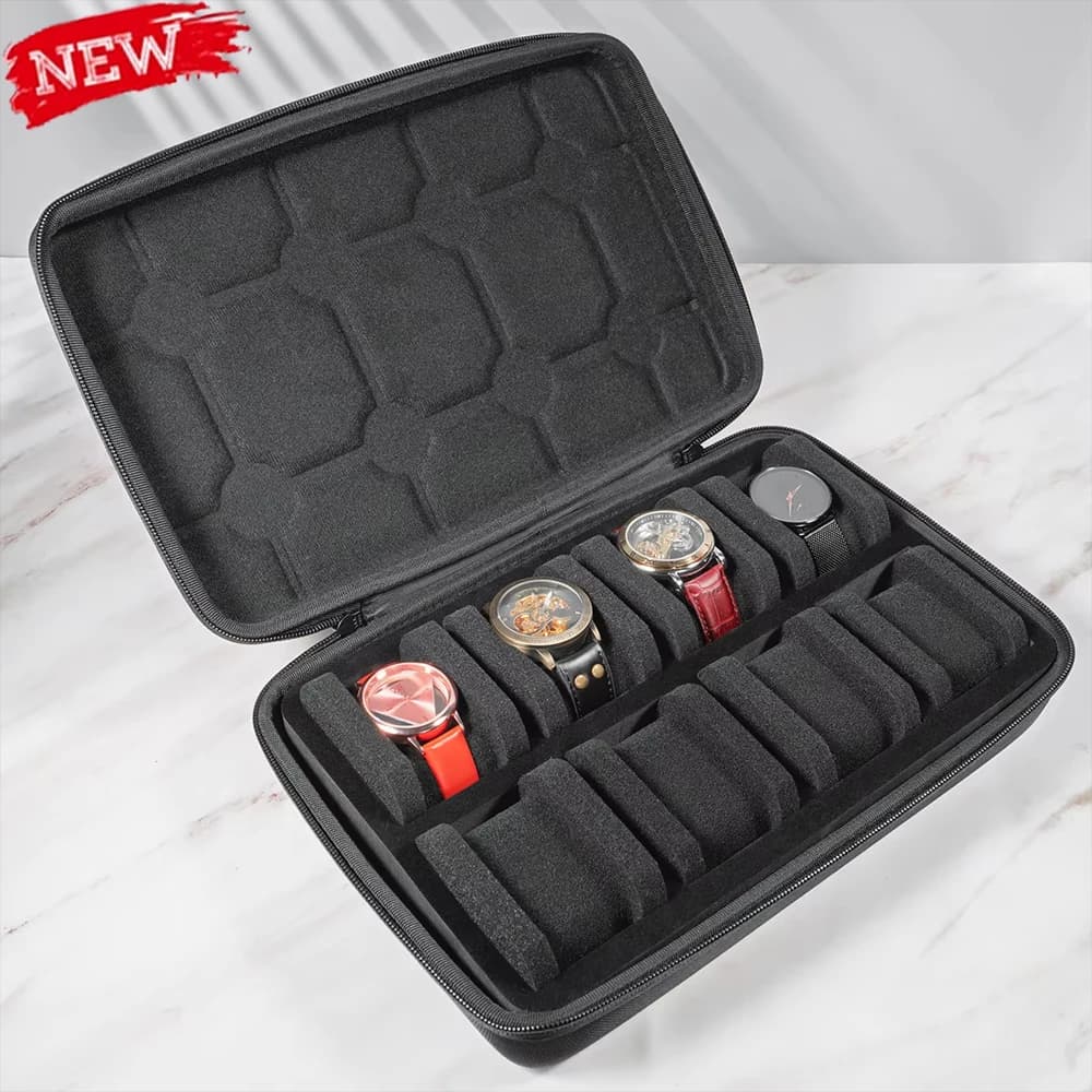 Watch Box Organizer Watch Travel Case Portable Storage Watch Display Holder for Wristwatches and Smart Watches Men Women Gift