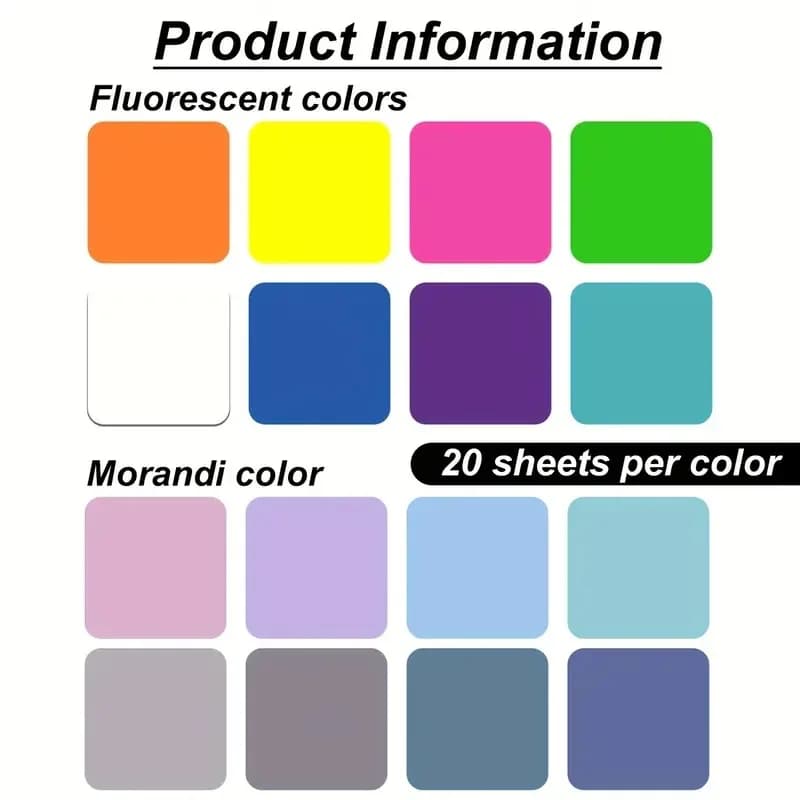 160Page Transparent Sticky Notes Square Waterproof Transparent Sticker Index Stickers Morandi Fluorescent Color