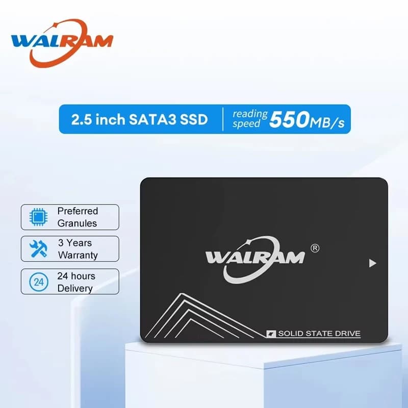 WALRAM SSD 512GB 128GB 256GB Hard Disk Drive SATA3 SSD 1TB 120GB 240GB 480GB Hdd 2.5 "Internal Solid State Drive For PC Laptop