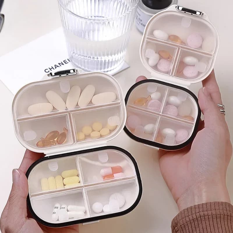 Mini Portable Medicine Box High Beauty Travel for Seven Days Multi Grid Split Package Pills Tablets Sealed Storage Box
