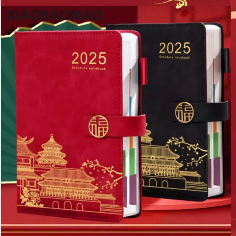 2025 A5 Agenda 400 Page Planner Notebook 365days Diary Weekly Planner Schedules Journal Notebooks For School Stationery Office