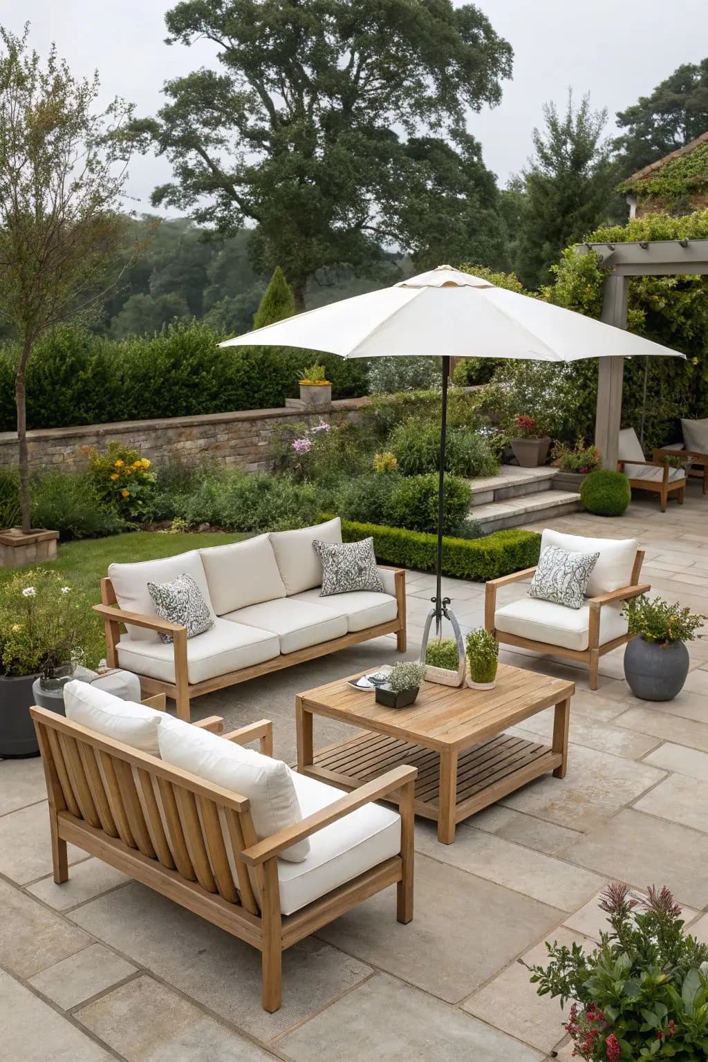 Hotel Modern Sofa Set Garden Teak Outdoor Furniture Aluminum Wood Patio Outdoor Couch Sectional Teak Luxury Garden Sofa Set