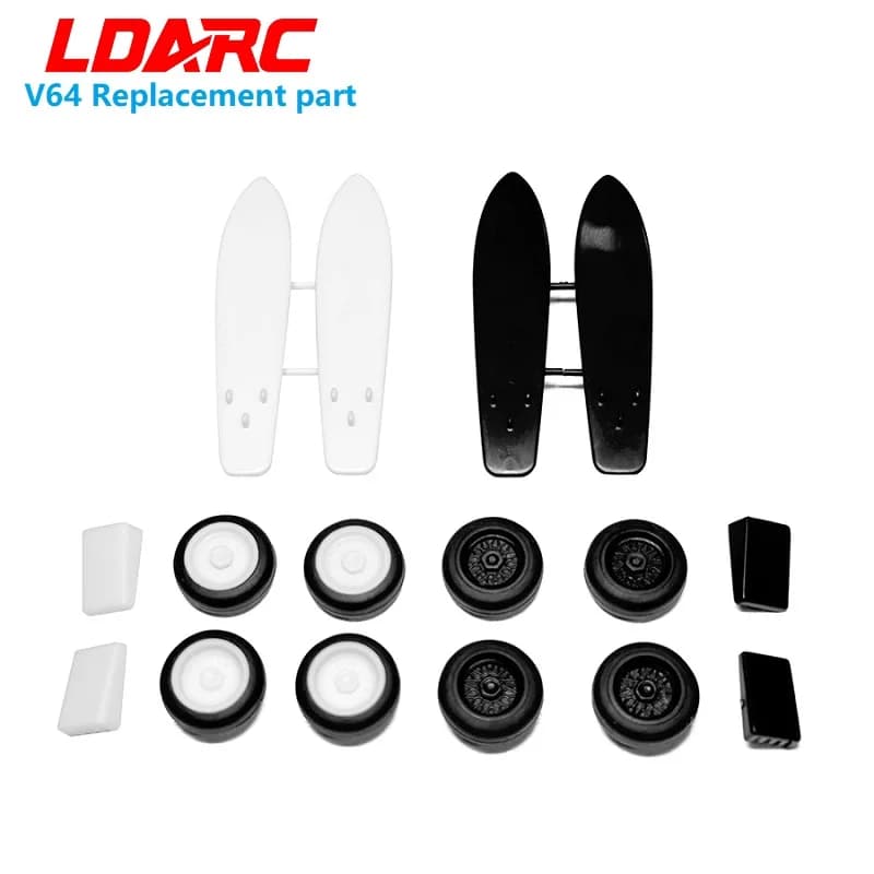 LDARC 1/64 replacement parts roof rack wheels surfboard Repair accessories for V64 Van remote control