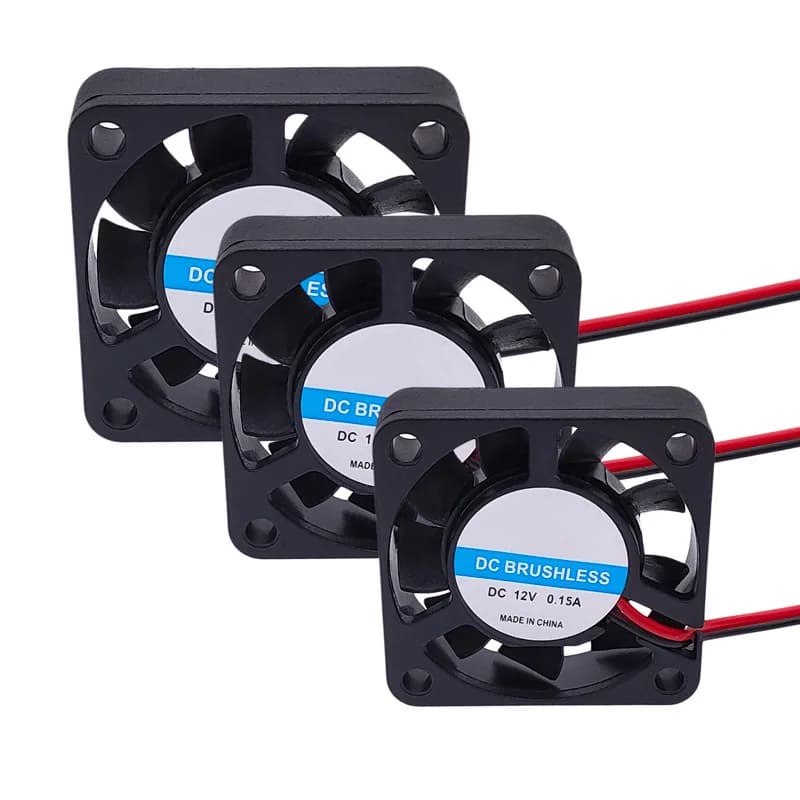 DC Brushless Fan with Two Lines 5V 12V 24V Industrial Cooling Fans Sleeve Bearing 25/30/35/40/50*10mm