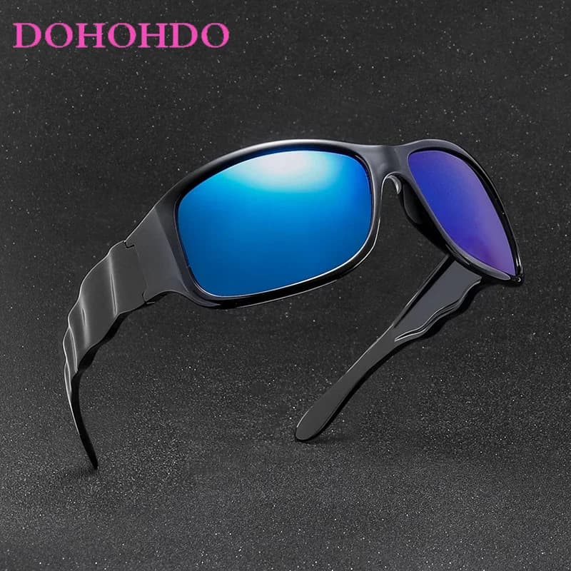 New Polarized Driving Sun Glasses Men Women Big Size Steampunk Retro Sunglasses Wave Square Frame Vintage Protection 100% UV400