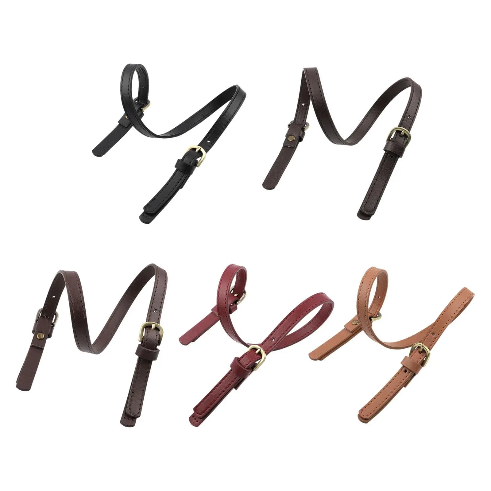 Shoulder Bag Strap with Hardware Fashionable Bag Accessories PU Leather Simple Versatile Adjustable Length Handbag Strap