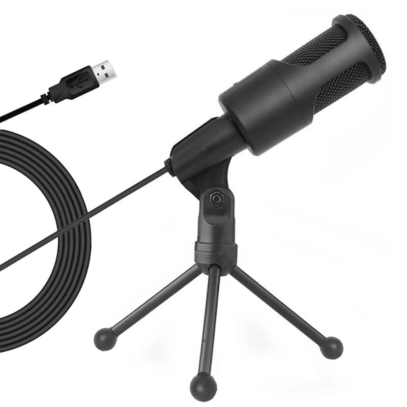 PC USB Microphone, Podcast Condenser Microphone With Foldable Tripod For Streaming, Gaming, Podcasting, Recording,Laptop Durable