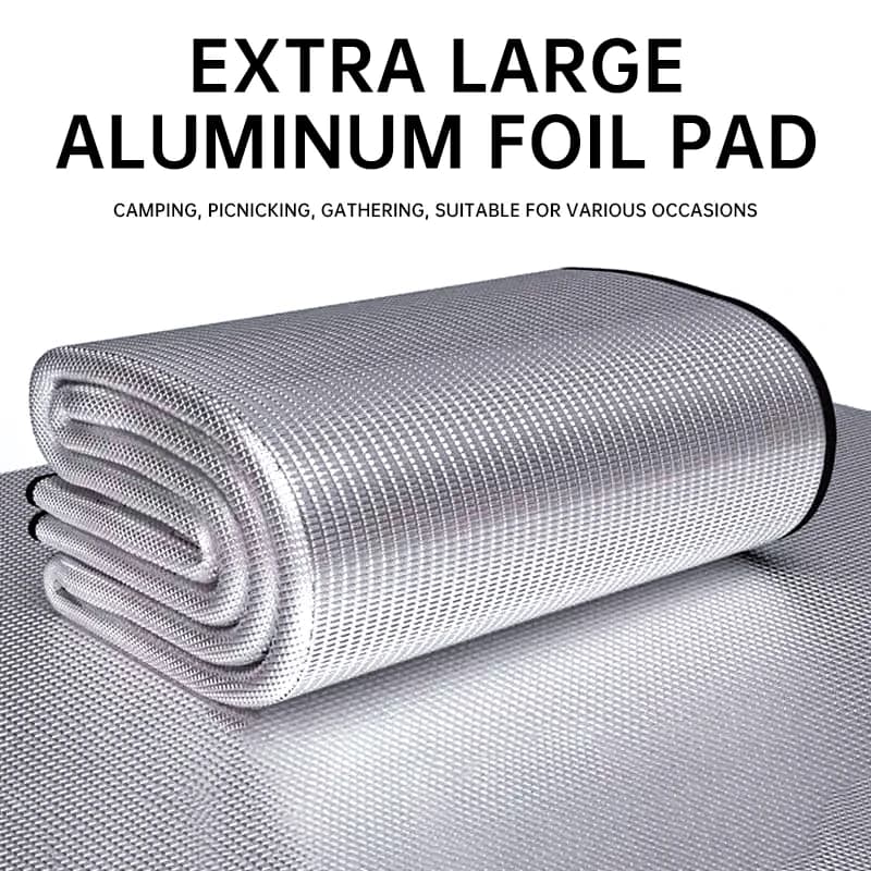 Outdoor Double-sided Aluminum Film Floor Mat 2*2m Large Space 4-8 People Camping Picnic Mat Easy To Clean Beach Crawling Mat