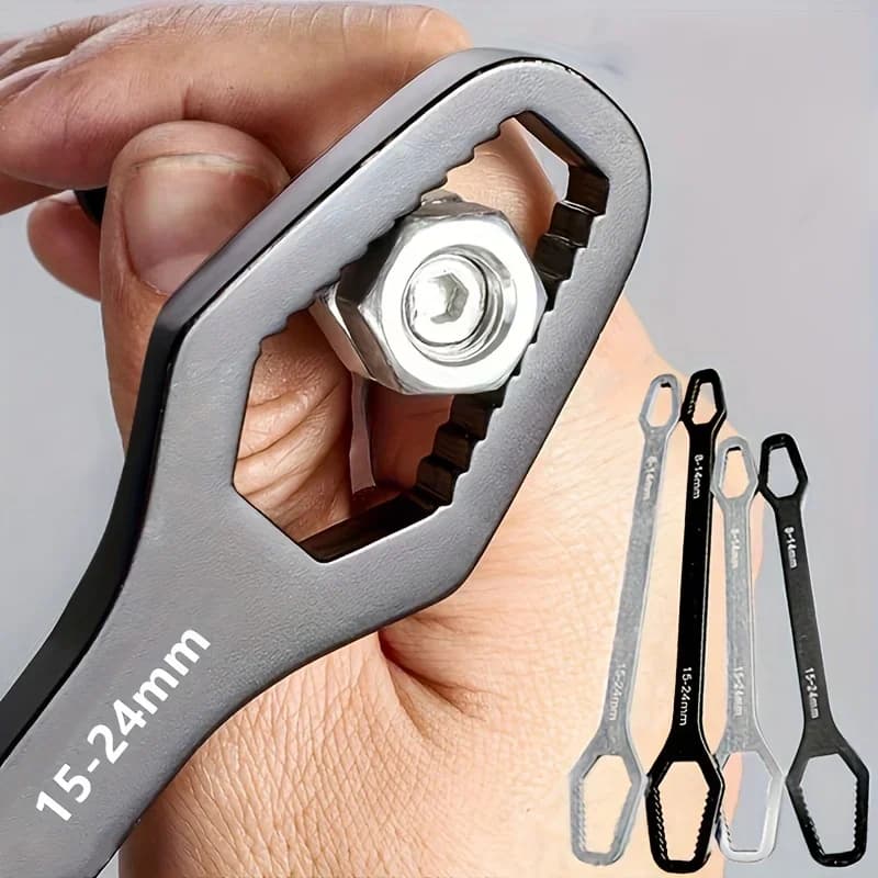 3 to 17 Black Multifunctional Double End Box Wrench Hexagon Double End Solid Wrench Screw and Nut Tool with Various Diameters