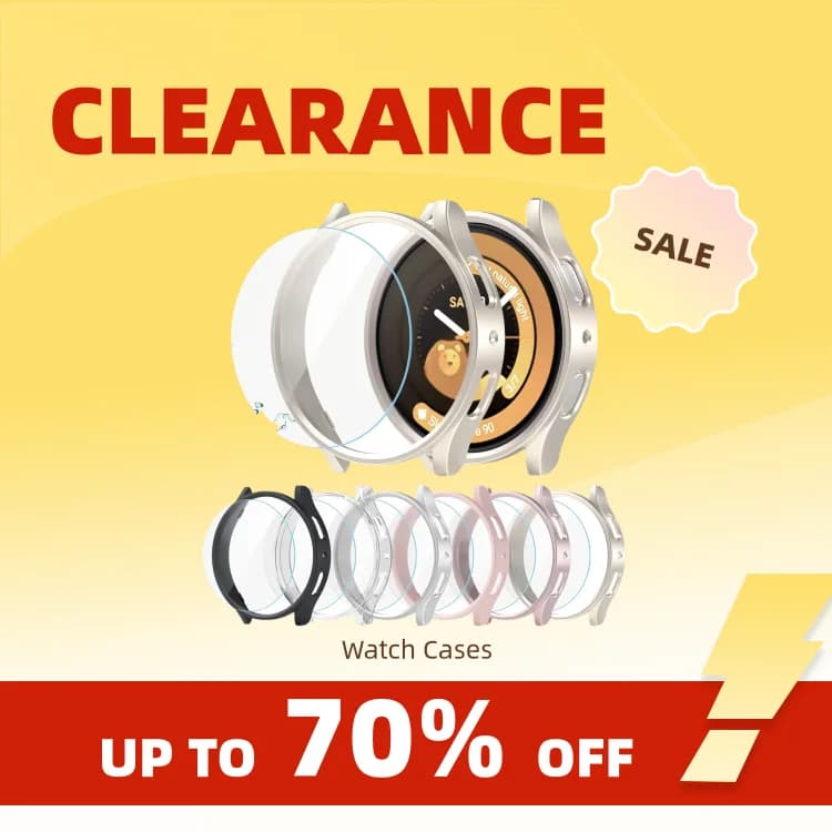 Clearance_Case for Samsung Galaxy Watch7 6 5 4 40mm 44mm Screen Protector Hard PC Protective Cover Bumper Galaxy Watch Tempered