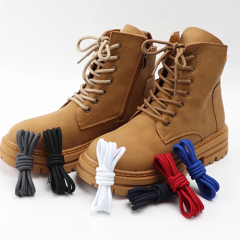 1 Pair Round Shoelaces Rubber Band for Classic Fashion Boots Shoes Casual Sports Laces for Sneakers 70/90/120/150cm Accessories