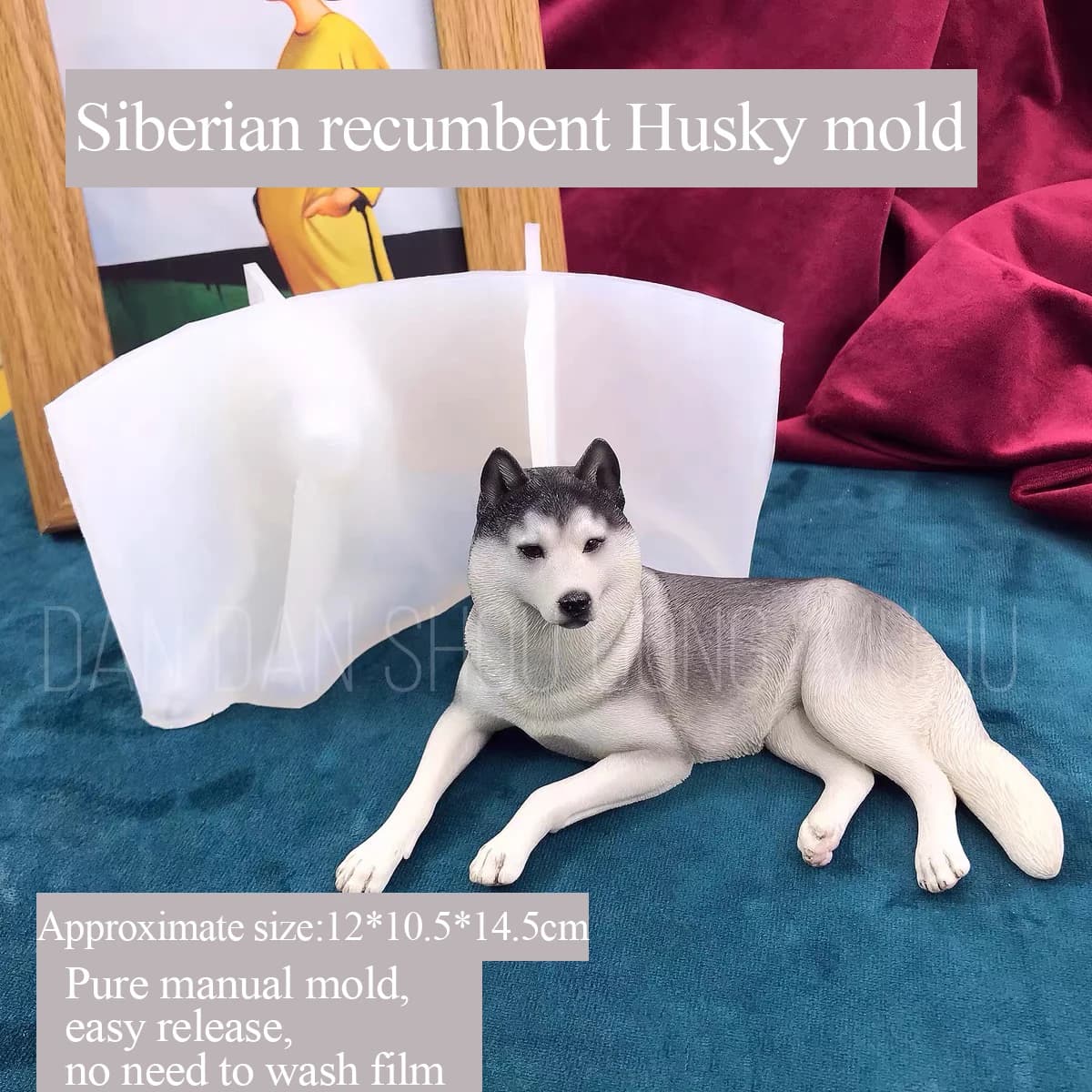 Three-Dimensional Silicone Grinding Tools, Drop Glue, Aromatherapy Plaster, Cute Party, Husky, Manual, DIY