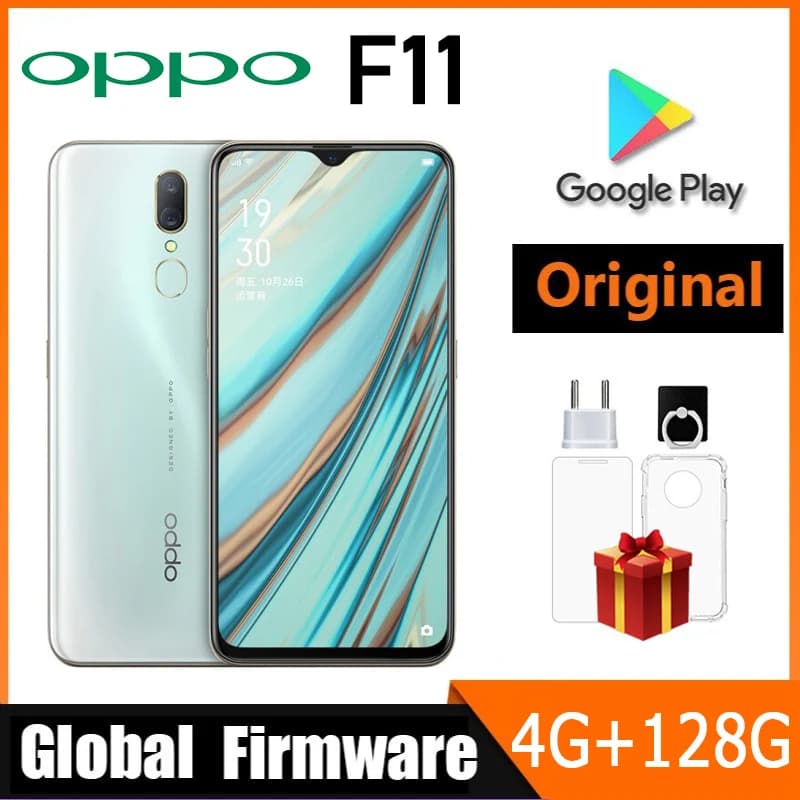 OPPO F11 smartphone Global firmware CPU Helio P70 4020mAh battery 6.53 inches Rear camera 16MP used phone