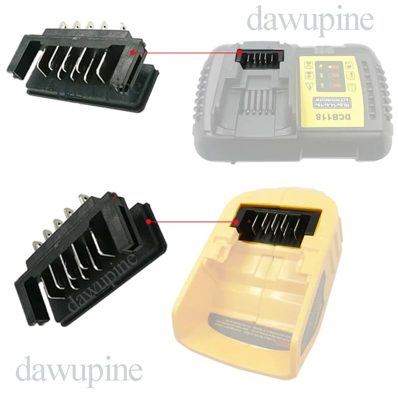 2 PCS For Dewalt 14.4V 18V Li-Ion Battery Power Tools Charger Connector Terminal DCB112 DCB115 DCB105 DCB090 Adapter Socket Plug