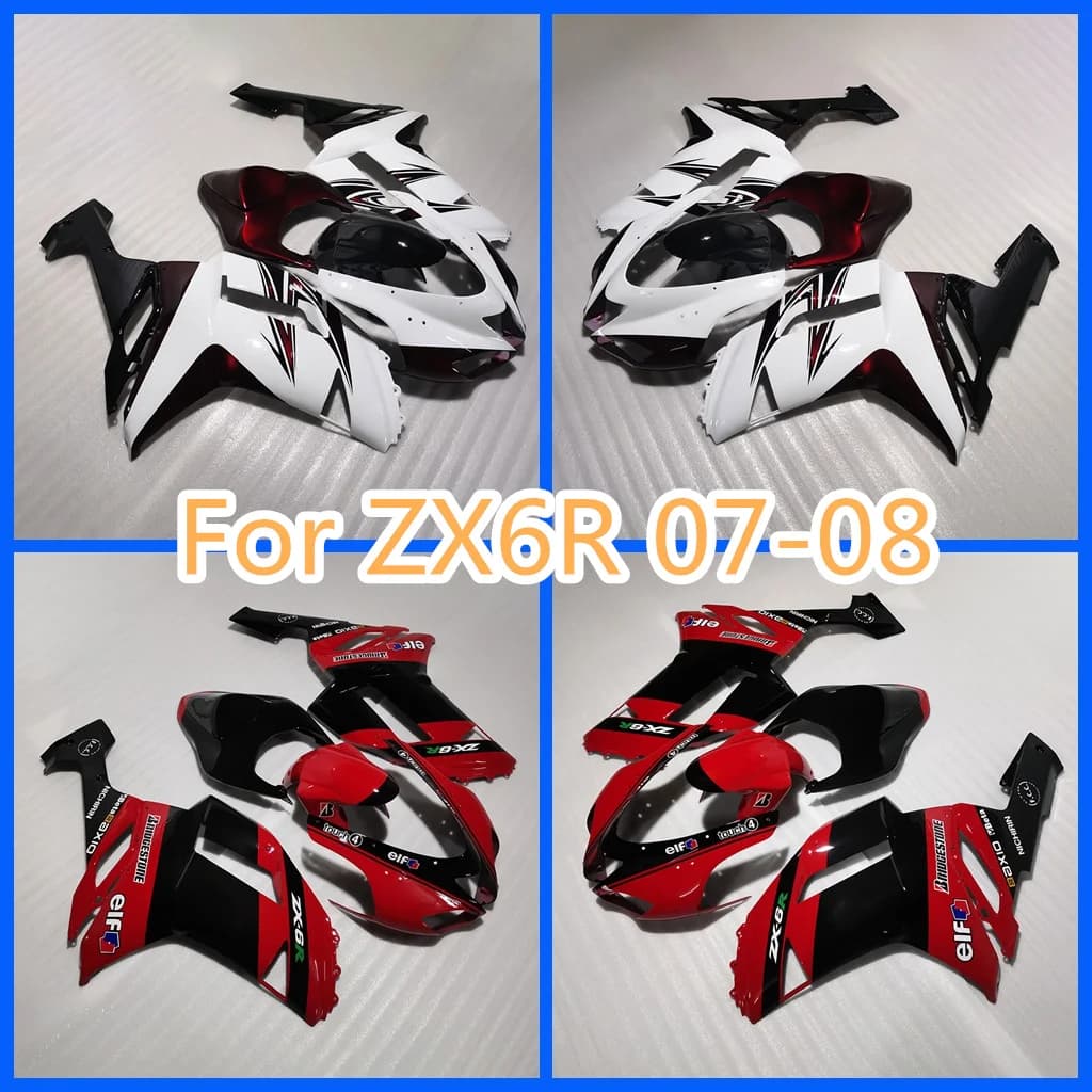 ZX6R 07 08 Fairing Set for Kawasaki Ninja ZX-6R 2007 2008 High Quality Street Sport Body Repair Aftermarket Parts Free Custom