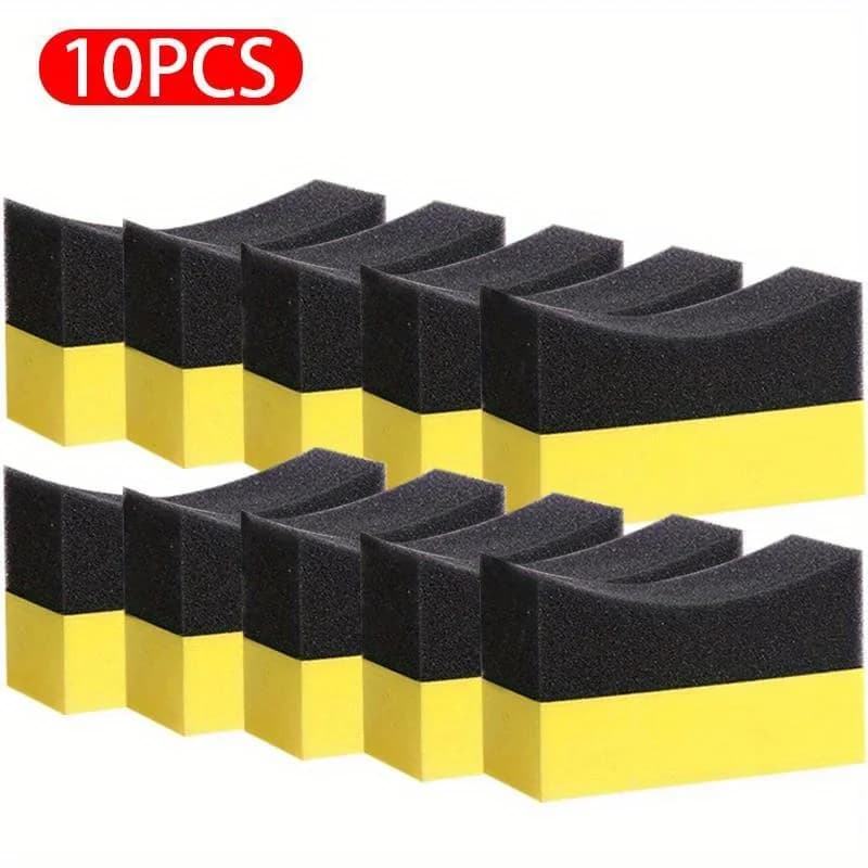 10pcs Auto Cleaning Sponge Brush Set for Car Wheel Tire Wash Wipe Water Suction Sponge Pad Wax Polishing Tyre Brushes Tools