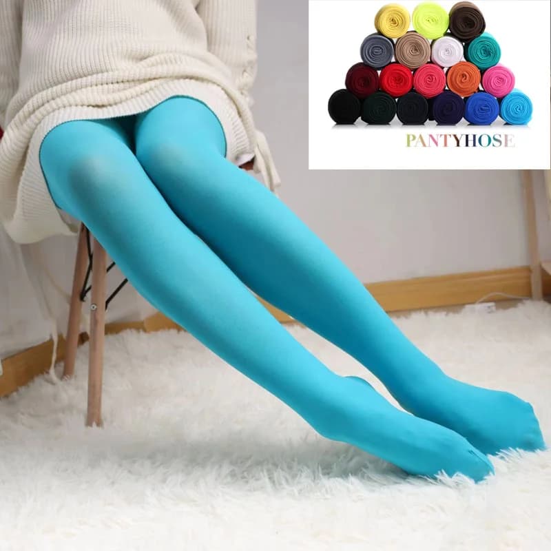 Spring Autumn 25 Candy Color Sexy Tights For Women Plus Size High Elasticity Pantyhose NO Transparent Beautiful legs Stockings