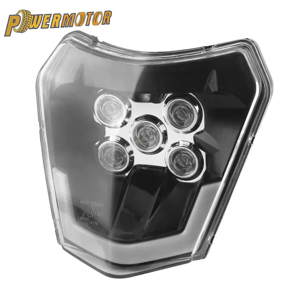 For KTM Motorcycle LED Headlight Plate EXC 300 XC XCF XCW 150 250 350 450 Headlamp Dirt Bike Moto Enduro Motocross Accessories
