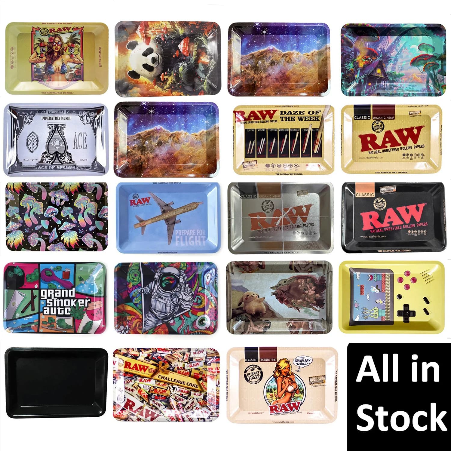 7x5 inch Metal Rolling Tray 18*12.5CM Tobacco Tinplate Cigarette Smoking Accessories