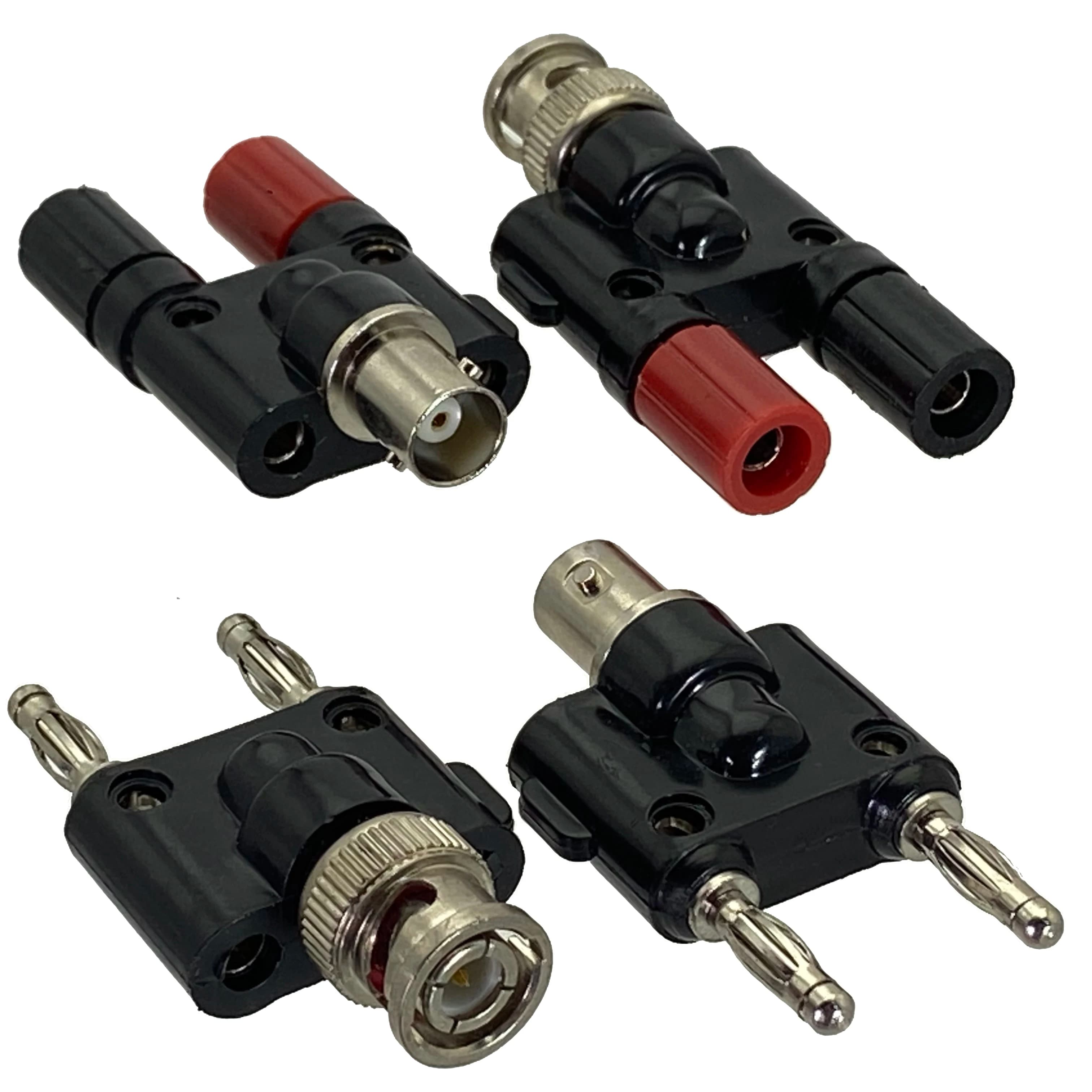 1Pcs Adapter BNC to Banana Male plug & Female jack RF connector Coaxial Test converter