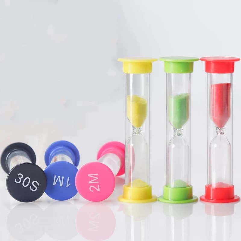 Colorful Sandy Clock Hourglass Timers Anti Drop Plastic Small Sandglass Student Gift Decoration 30s/1/2/3/5/10mins Sand Timers