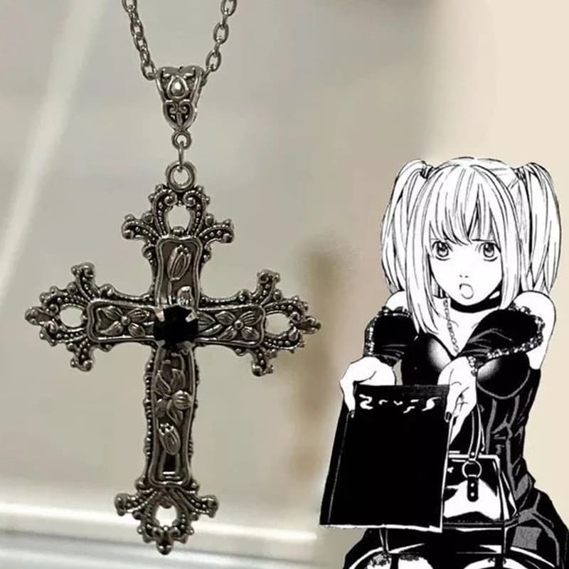 Y2K Punk Crystal Big Cross Pendant Necklaces for Women Men Gothic Irregular Cross Clavicle Chain Necklaces Aesthetic Jewelry