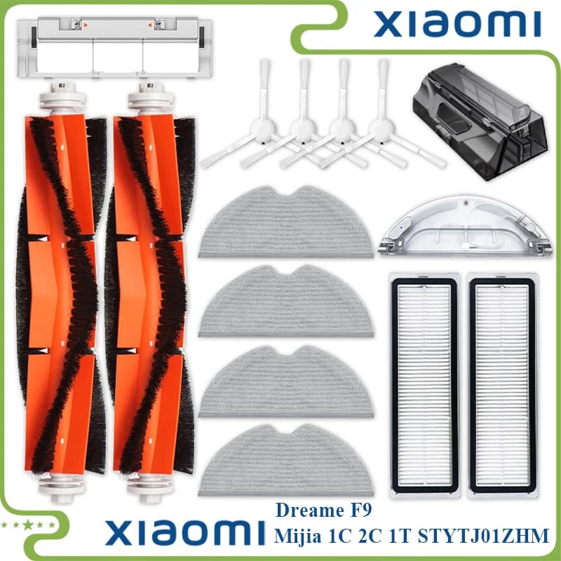 For Xiaomi Mijia 1C 1T STYTJ01ZHM Mi Robot Vacuum Mop Dreame F9 Hepa Filter Main Side Brush Mop Cloth Cleaner Accessories