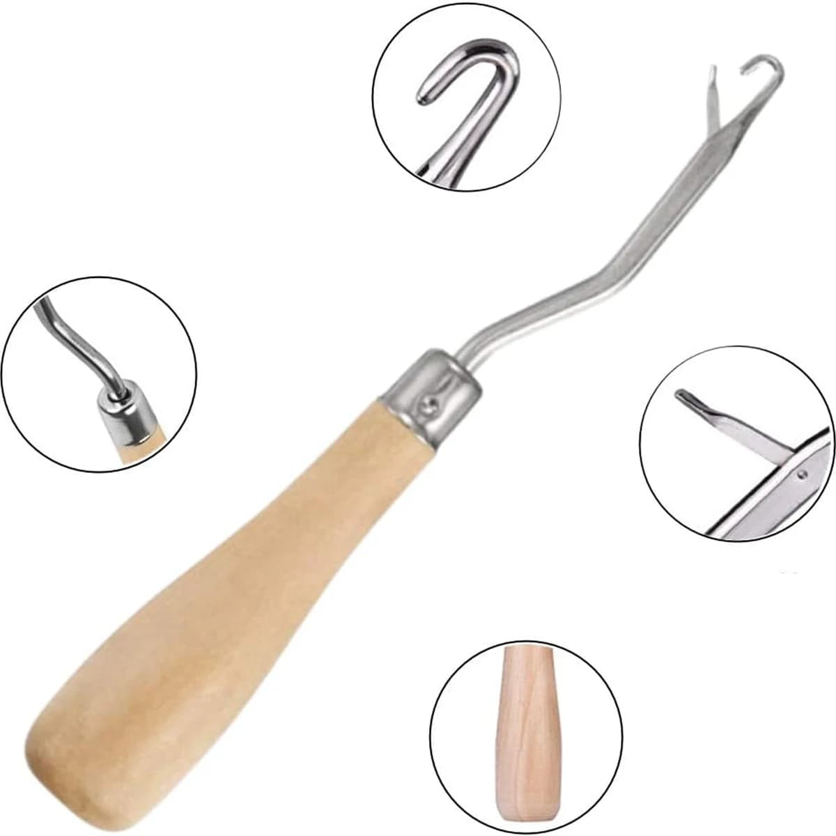 Big Size Wood Latch Crochet Hook Needle Knitt For Making Jumbo Braiding Dreadlock Hair Tools Weaving Dreadlock Extension