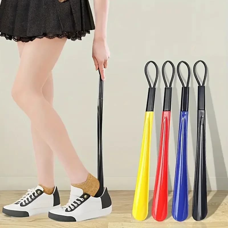 Hangable large shoehorn Color plastic shoehorn Shoe wearer Shoe lifter Shoe pump