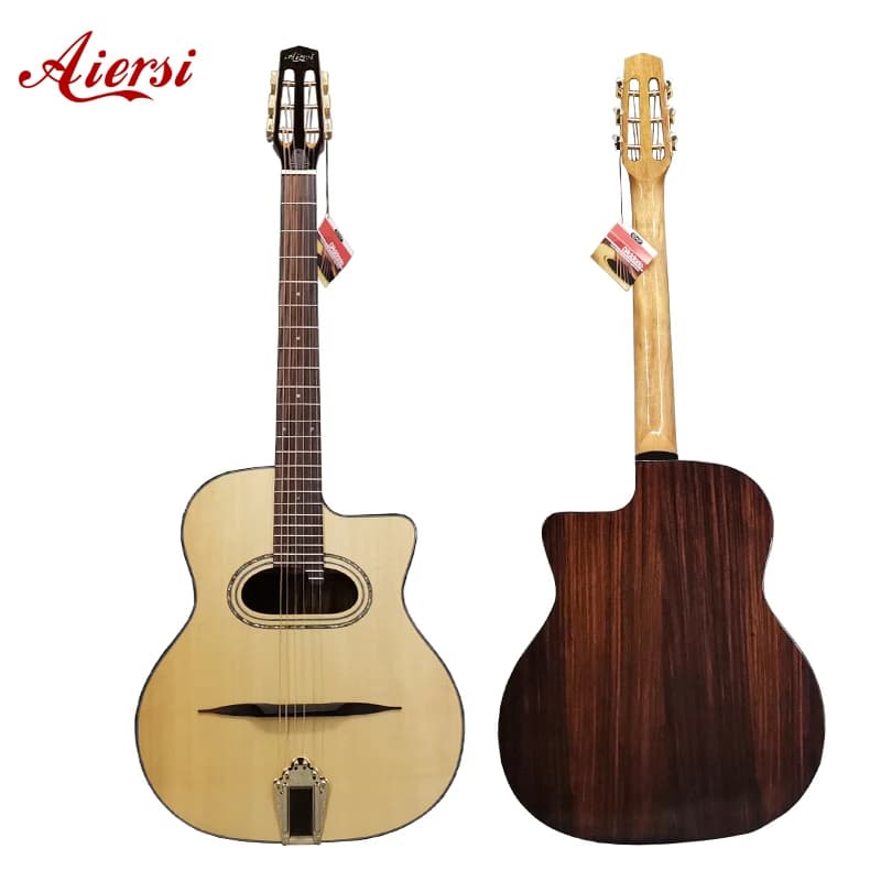 China made Aiersi brand handmade vintage Grande Bouche maccaferria Acoustic Gypsy jazz guitar