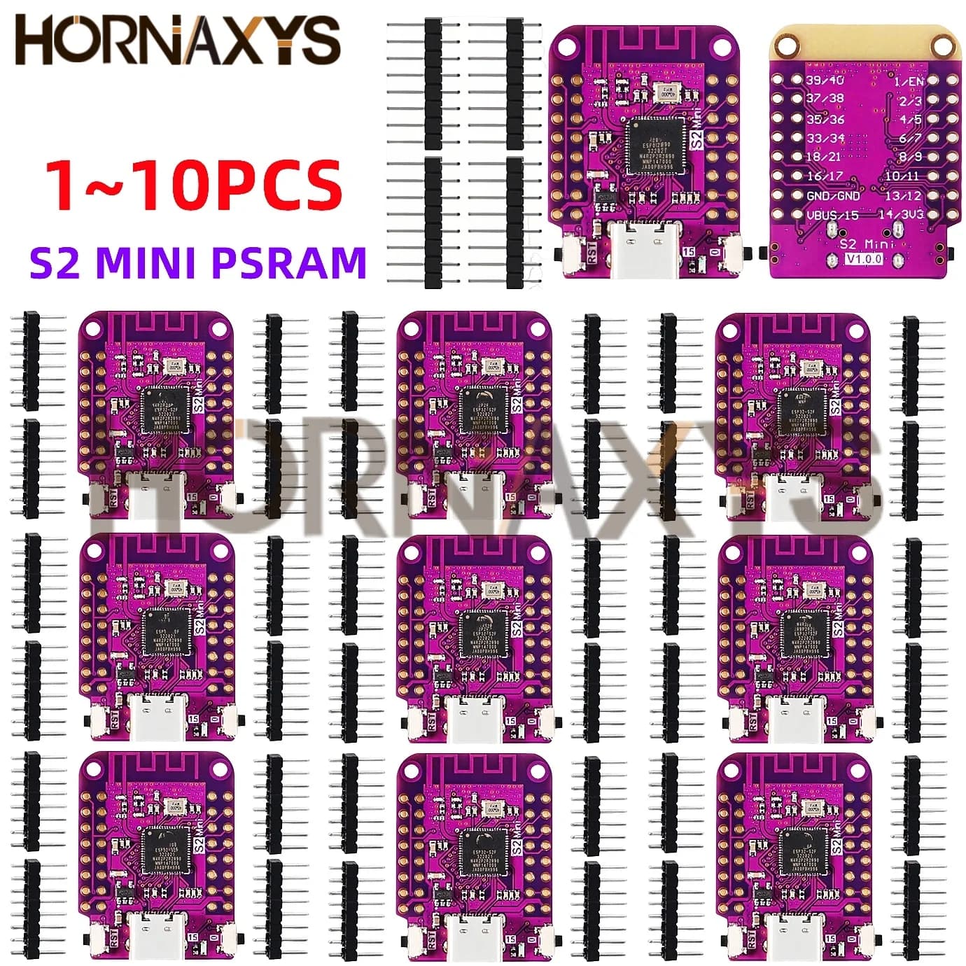 1-10PCS/ESP32 S2 Mini V1.0.0 - LOLIN WIFI IOT Board based ESP32-S2FN4R2 ESP32-S2 4MB FLASH 2MB PSRAM WIFI MicroPython Arduino