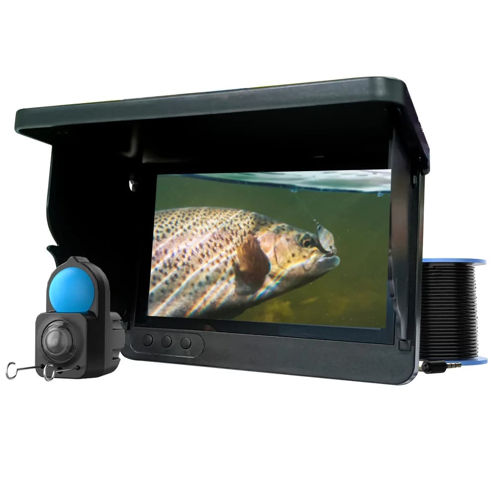 GUANMOU Underwater Camera 1080p 7 inch lcd Endoscope camera Waterproof 1000TVL Fishing Camera 12pcs Infrared Light for Lake Ice
