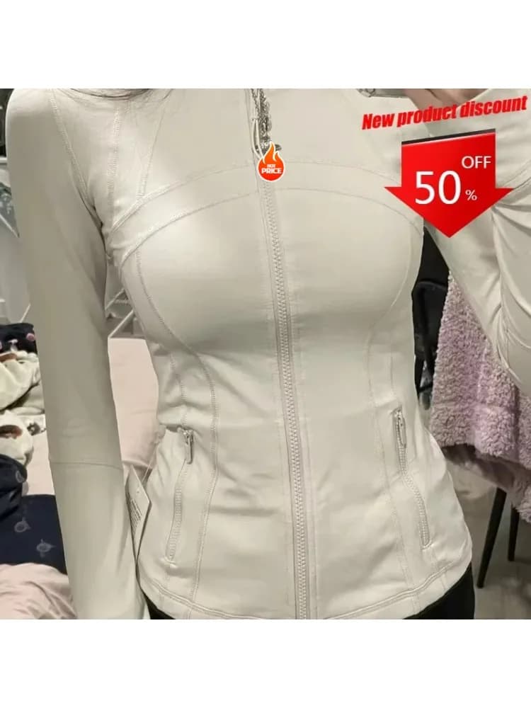 Y2K striped solid color yoga clothes for women autumn slim zipper sports running street fashion retro fitness tops 2024 hot sale