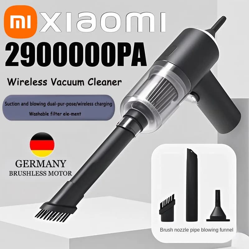 Xiaomi Vacuum Cleaner 2900000PA 120w Wireless Super High Powerful 2 in 1 Wet Dry Dual Use Portable Large Suction Vacuum Cleaner