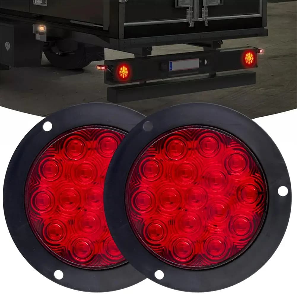 24v Car Truck Trailer Round Rear Tail Lights Turn Singal Light Brake Stop Side Marker Warning Lights For Truck Atv Traile 1 I5c9