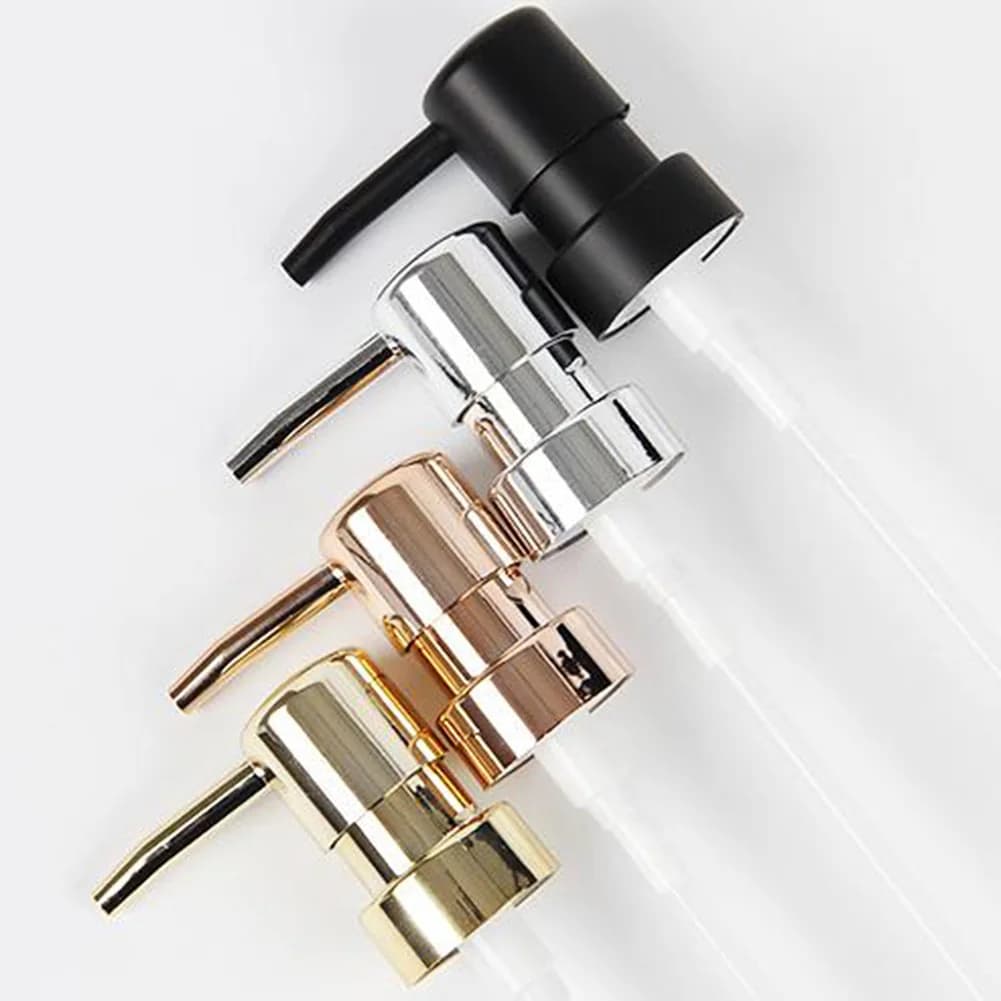 1set Soap Pump Liquid Pump Head Lotion Dispenser Head Round Head 28 Thread Bath Bottle Press Nozzle ABS Lotion Pump Head
