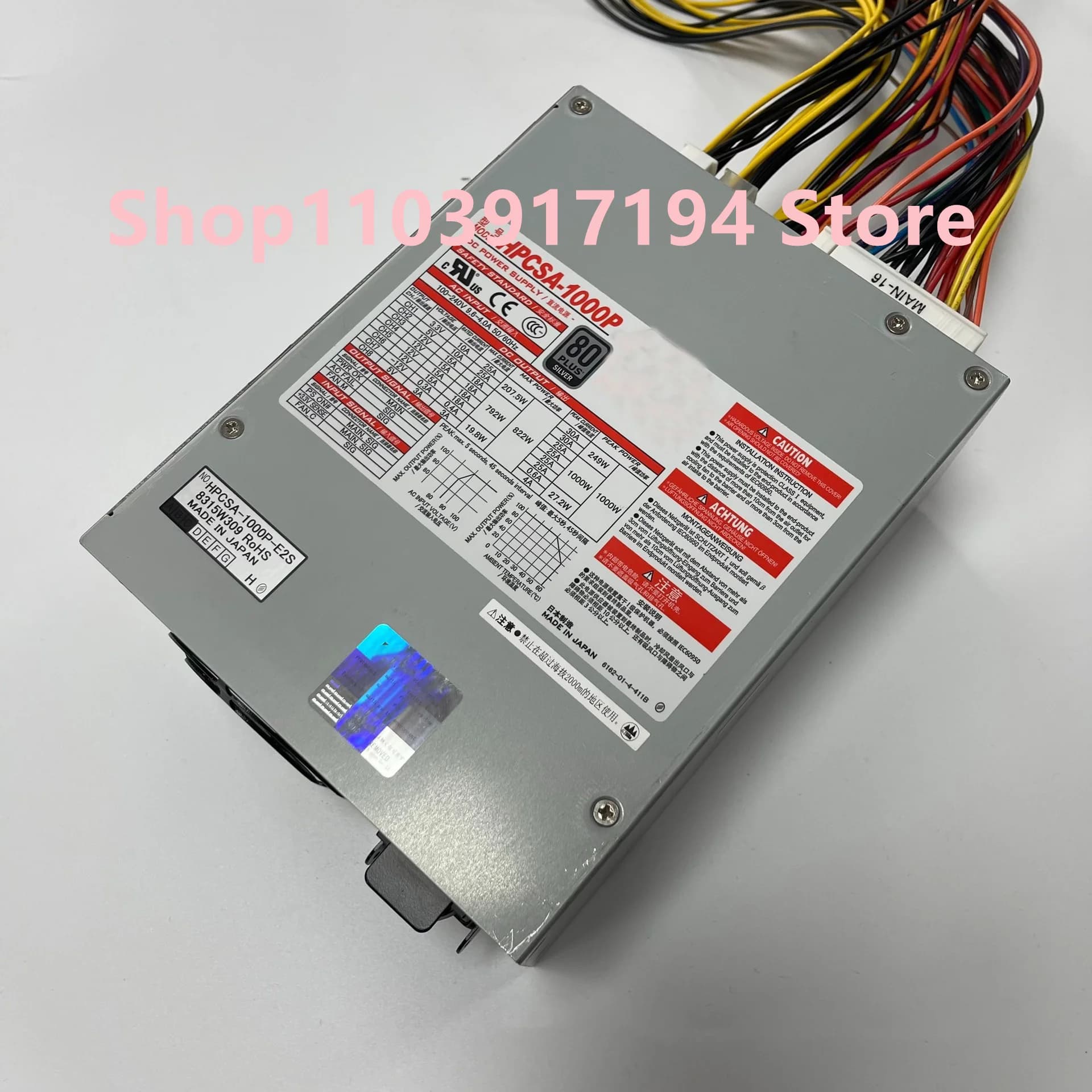 FOR Nipron HPCSA-1000P-E2S Power Supply 1000W Equipment power supply