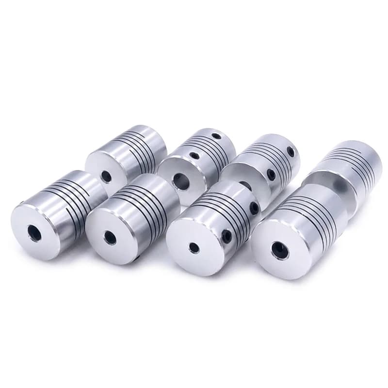 5pcs D19*L25 Aluminium flexible Jaw Shaft Coupling 5 8 6.35mm 8mm 10mm CNC Stepper Motor Coupler Encoders Engraving Machine