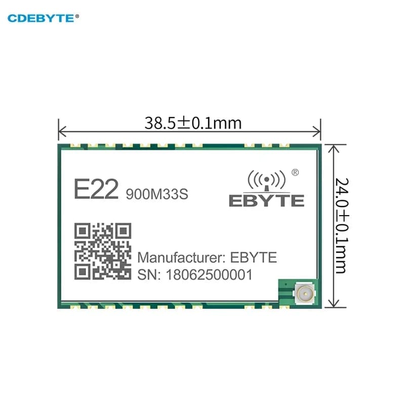 SX1262 33dBm LoRa Spread Spectrum Wireless Module 868/915MHz High-Precision TCXO16KM CDEBYTE E22-900M33S SPI SMD IPEX/Stamp Hole