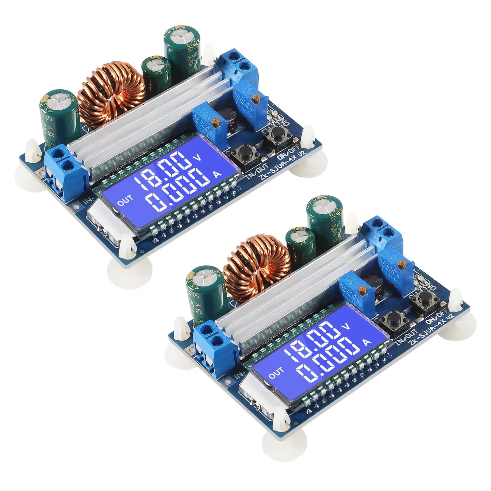 DC-DC Buck Boost Converter Module 5.5-30V to 0.5-30V 4A 35W Adjustable Step Up Down Voltage Regulator LCD Digital Voltmeter