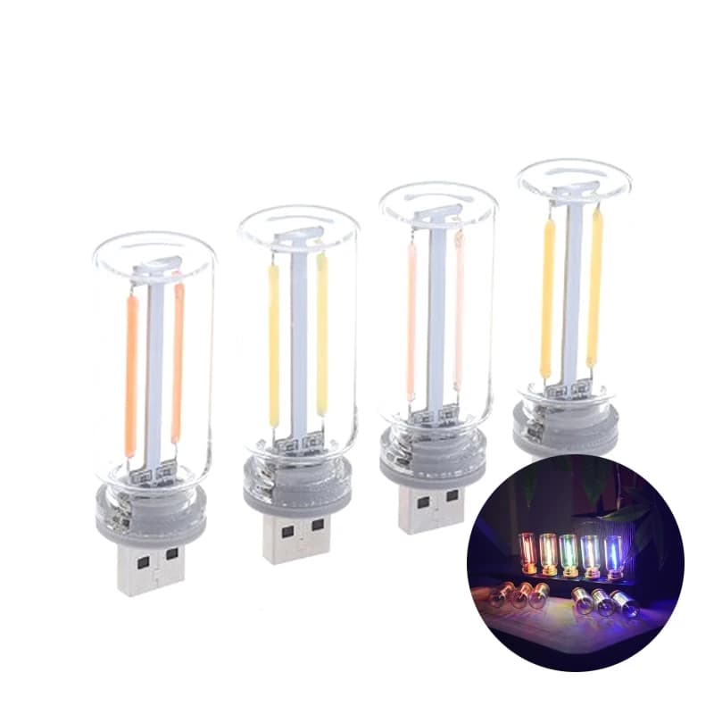 1PC Bedroom DIY Decoration USB Touch Control LED Filament Night Light Atmosphere Light Edison Bulb Incandescent Lamp