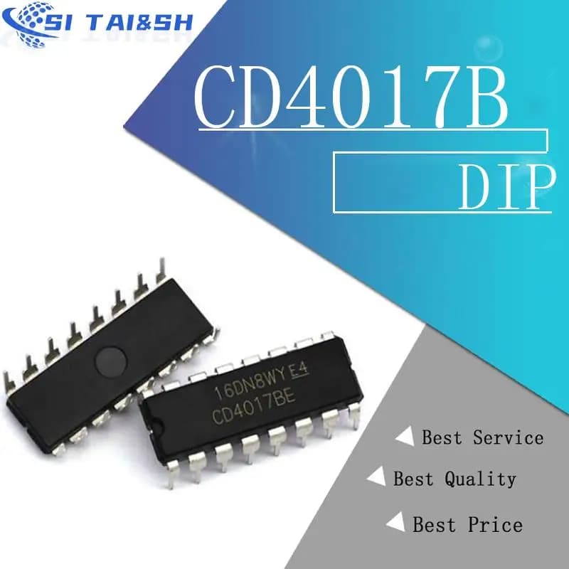 10pcs/lot CD4017 CD4017B CD4017BE 4017 DECADE COUNTER DIVIDER IC new original