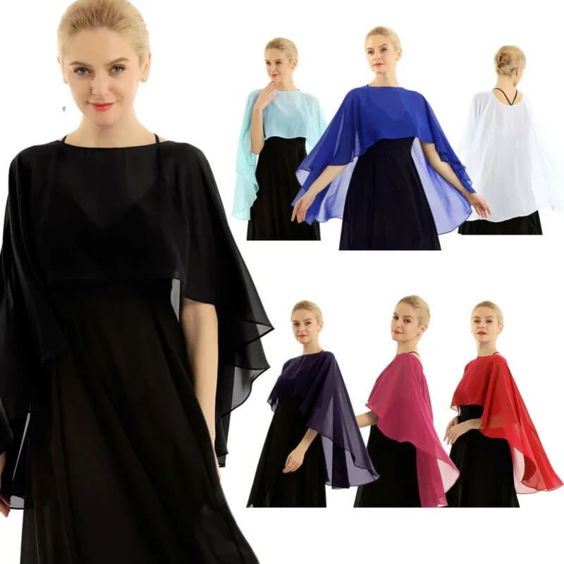 Elegant Chiffon Wedding Wrap for Women Evening Capes Bridal Jacket Accessories