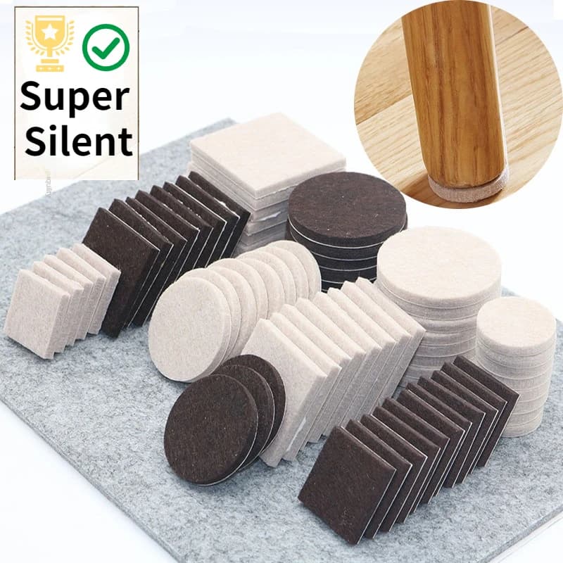 Furniture Chair Table Leg Self Adhesive Felt Wood Floor Protector Pads Self Adhesive Furniture Leg Feet Protector Pad Chair Leg