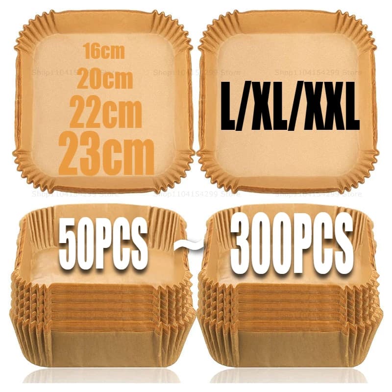 Air Fryer Paper Oven Paper Disposable Send Brush Non-Stick Airfryer Baking Papers Liners Parchment Paper for Baking Microwave