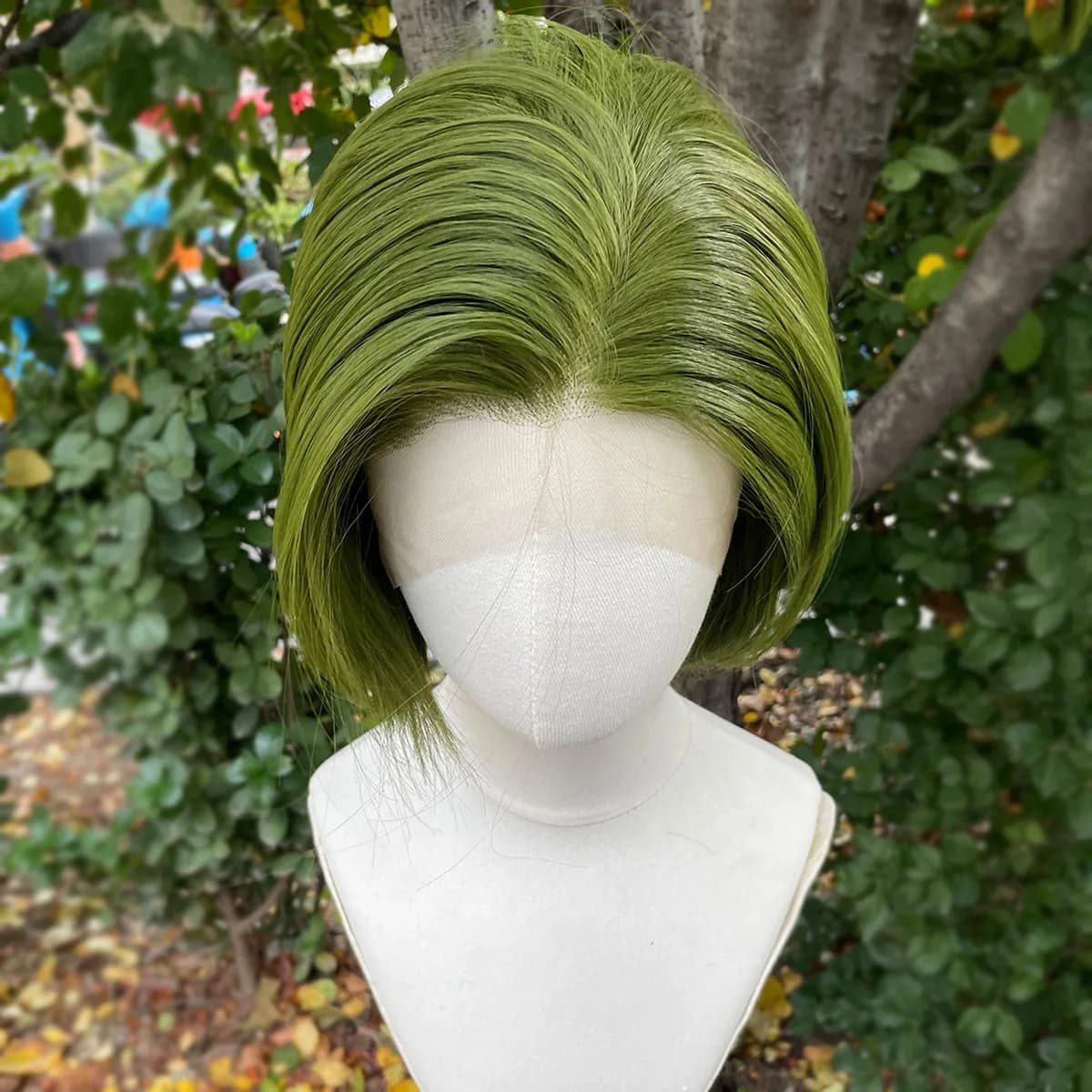 Green Bob Cosplay Wigs for Men 13x4 Synthetic Lace Front Wigs for Women Short Cut Piexie Wigs Natural Hairline Pre Plucked